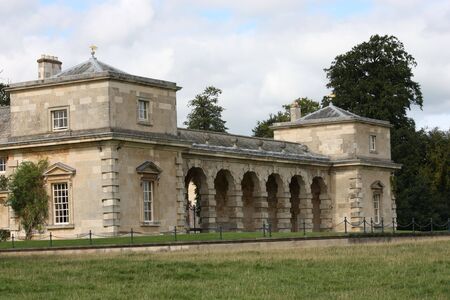 The Front of a Large Stable Block Building.の写真素材
