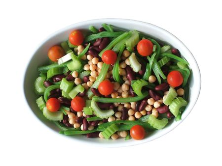 A Fresh Nut and Bean Healthy Salad.の写真素材