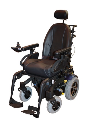 A Large Modern Electric Motorised Disability Wheelchair.の写真素材