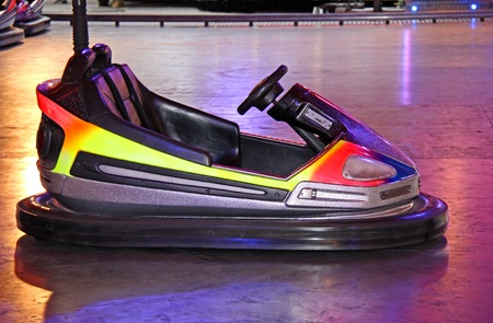 A Single Dodgem Car on a Fun Fair Ride.