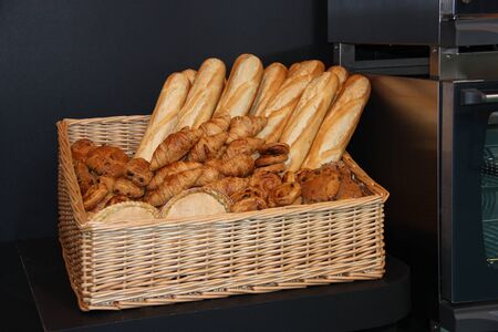Freshly Baked Bread and Pastries in a Basket.