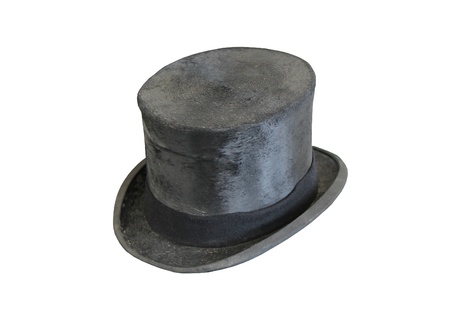 A Traditional Old Fashioned Grey Top Hat.の写真素材