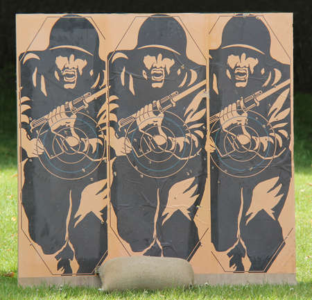 A Military Target on an Army Gun Firing Range.の写真素材