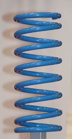 A Brand New Bright Blue Large Metal Spring.