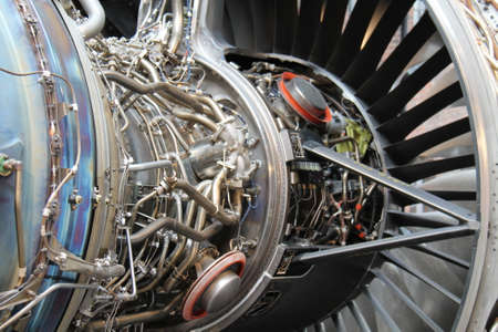 The Internal Workings of a Large Aircraft Jet Engine.