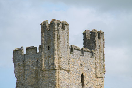 The Ruins of an Ancient Stone Built Castle Tower.