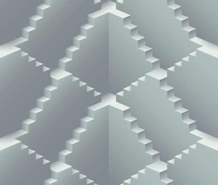 Realistic endless stairs construction vector seamless patternのイラスト素材