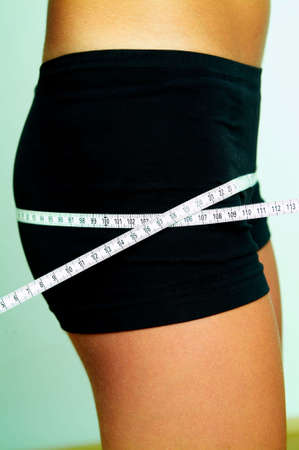 Woman body is being measuredの写真素材