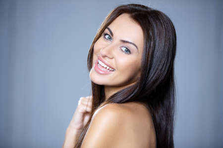 Portrait of beautiful and sexy young womanの写真素材