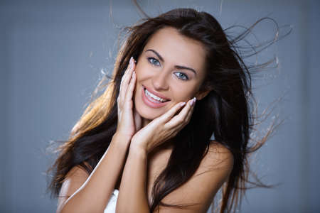 Portrait of beautiful and sexy young womanの写真素材