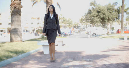 Young Businesswoman Going To Work In The Morningの写真素材