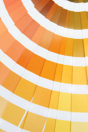 Pantone sample yellow colors catalogueの写真素材