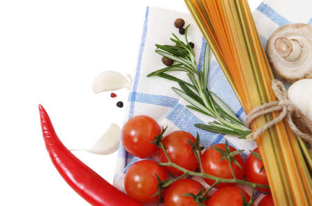 Vegetables still life isolated on white backgroundの写真素材
