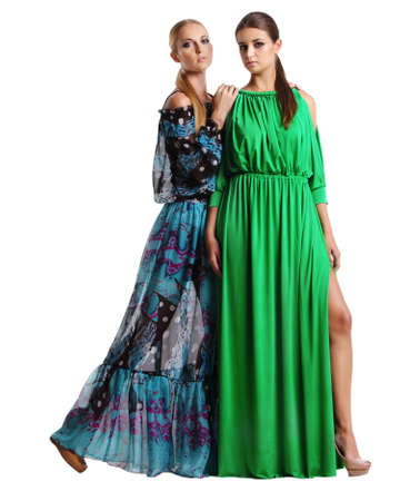 Portrait of two beautiful girls in long dresses
の写真素材
