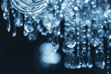 Chrystal chandelier close-up. Glamour background with copy spaceの写真素材