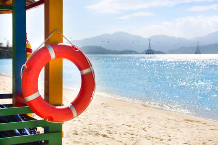 Open lifeguard tower on the beach, Nha Trang, Vietnam