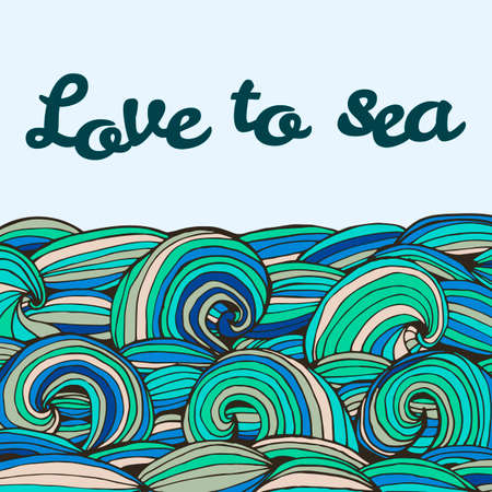 bright, delicate, sea doodle texture, design, patternのイラスト素材