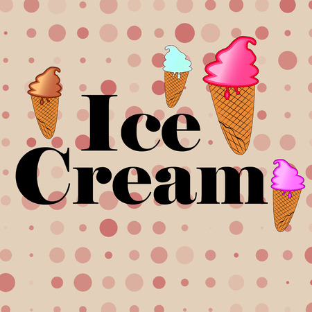 icecream dessert sweet food background appetizing bright moodのイラスト素材