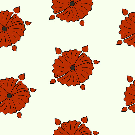 Floral seamless pattern of bright color pretty summer sweetのイラスト素材