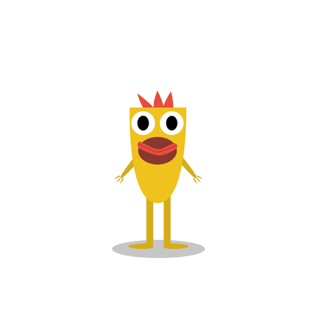 Cute monster vector illustration children painted differentのイラスト素材