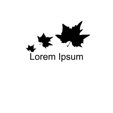 Autumn leaf, black silhouette. The time of year, autumn. For your designのイラスト素材