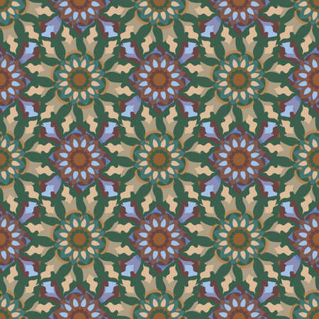 Mandala seamless pattern. Vintage. Hand drawn background. Islam, Arabic, Indian, ottoman motifs.のイラスト素材