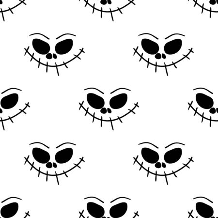 Ghost. Seamless pattern. Halloween. All Saints' Day. Frighten. For your designのイラスト素材