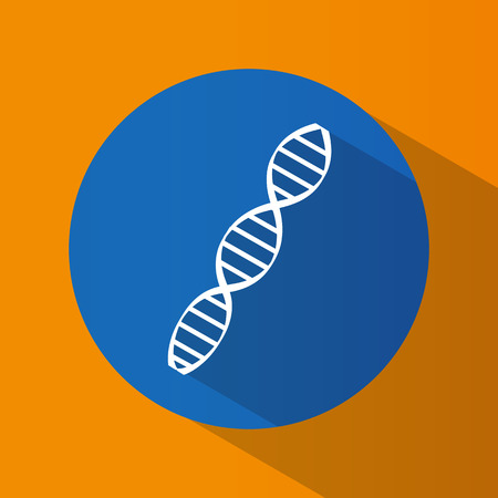 Icon. DNA code. Heredity. The science. Genetics. Bright. Flat design. For your useのイラスト素材