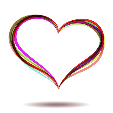 Happy Valentine's day. A heart. Love. Celebration. For your design.のイラスト素材