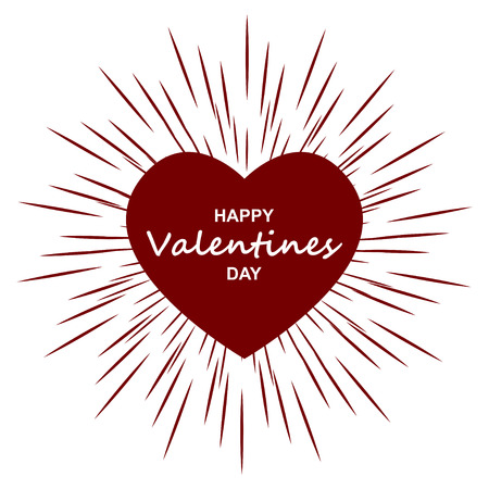 Happy Valentine's day. A heart. Love. Celebration. For your design.のイラスト素材