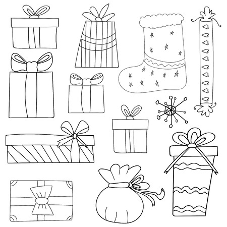 Hand drawing doodle gifts.のイラスト素材