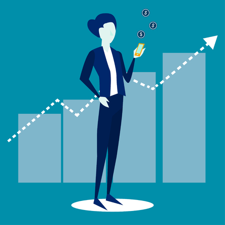 Business Team. Job. Businessman and manager. Plan. Conversation. Ideas. Concept vector illustrationのイラスト素材