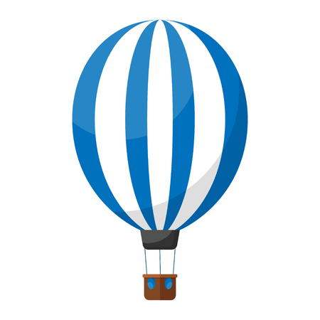 Hot air in the sky. Clouds. Balloon. He is flying. For your design.  An object. Icon.のイラスト素材