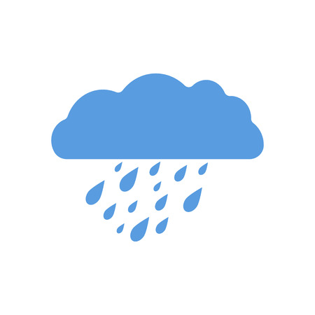 Rain cloud. Bad weather. Thoughts. Blue. For your design. An object.のイラスト素材