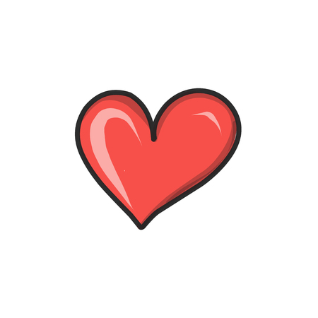 A heart. Hand drawing. Uzr. Love. Valentine's Day. For design.のイラスト素材