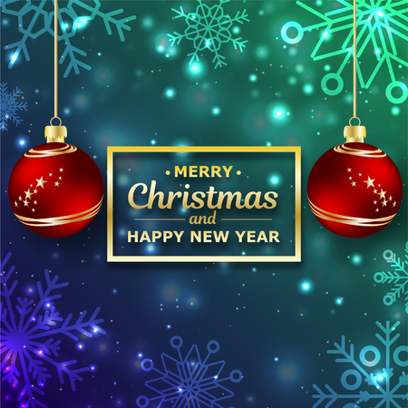 New Year. 2019. Christmas. Christmas decorations. Background. Bright colorful design. Shine Bokeh. For your design.のイラスト素材