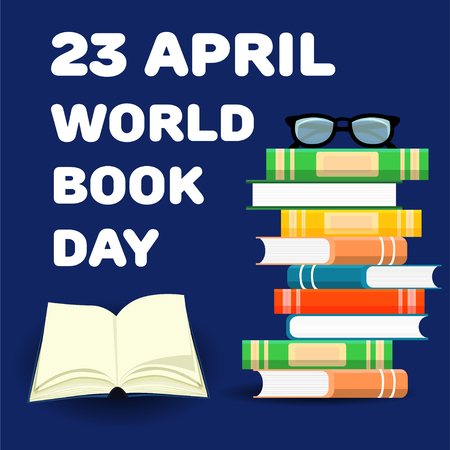 Books Training. World Book Day. April. Knowledge. Reading For your designのイラスト素材