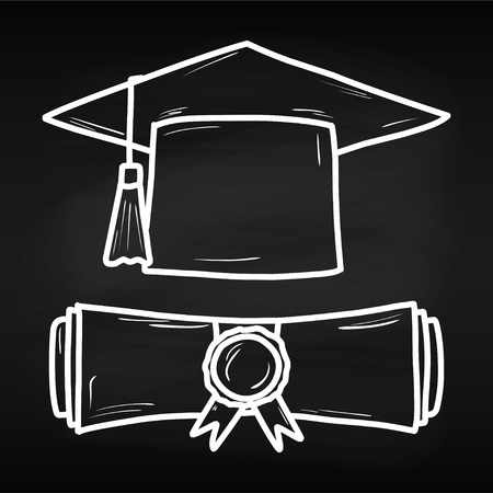 Training. World Book Day. April. Knowledge. Reading. World For your design Chalk board Schoolのイラスト素材