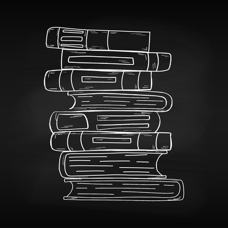 Training. World Book Day. April. Knowledge. Reading. World For your design Chalk board Schoolのイラスト素材