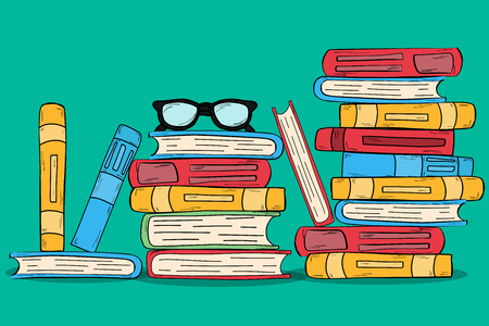 Books Training. World Book Day. April. Knowledge. Reading For your designのイラスト素材