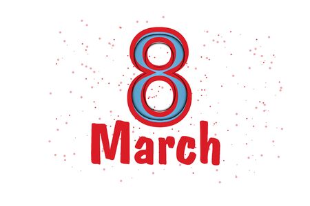 March 8. International Women's Day. Gift card. For your design.