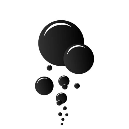 The icon. Bubbles isolated on a white background. For your design.のイラスト素材