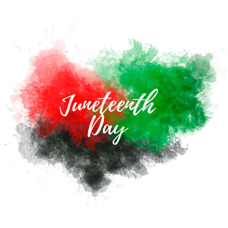 Day of liberation from slavery. June 19. Independence Day. Equal rights. African people. For printing on posters, postcards, flyers. Juneteenth Freedom Day. African-American Independence Day,のイラスト素材