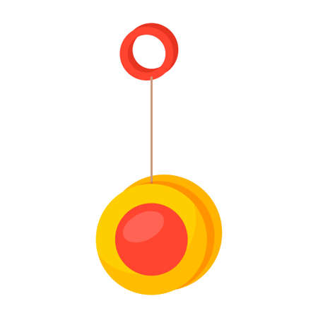 Yo-yo. Childrens toy. Icon isolated on white background. For your design.のイラスト素材