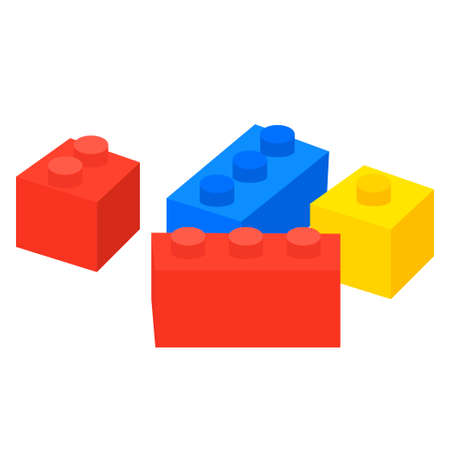 Details of the constructor. Childrens toy. Icon isolated on white background. For your design.のイラスト素材
