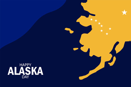 Happy alaska day. Vector elements. Flag of Alaska. Important holiday.のイラスト素材