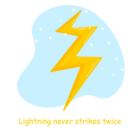Cute lightning. Postcard with a motivational inscription. Square. Shine. Sky. Pink background. Baby cute vector illustration.のイラスト素材