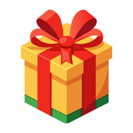 Gift box icon on white backgroundのイラスト素材