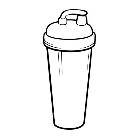 Shaker bottle on a white background.のイラスト素材