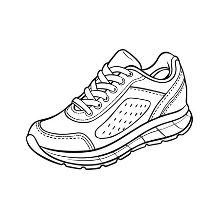 Running shoe on a white background.のイラスト素材